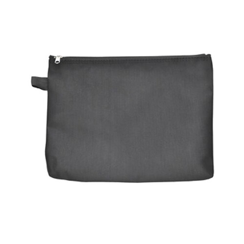 Banktasche mit Reißverschluss A5 190x255mm schwarz Nylon Foldersys 40407-30 Produktbild Front View L