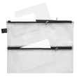 Kleinkrambeutel mit Reißverschluß A4 transluzent/schwarz PVC Foldersys 40442- Produktbild