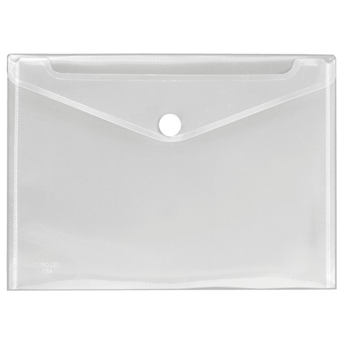 Dokumententasche Crystal mit Klettverschluss A4 bis 100Blatt transparent PP Veloflex 4530100 Produktbild Front View L