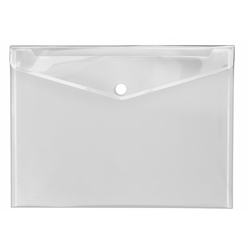 Dokumententasche Crystal mit Klettverschluss A3 bis 100Blatt transparent PP Veloflex 4520100 Produktbild Front View L