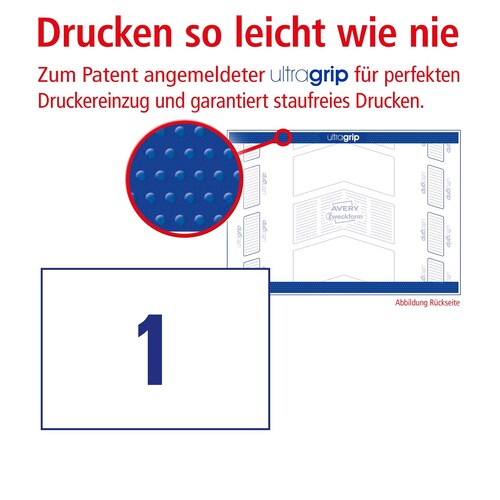 Etiketten Inkjet+Laser+Kopier 210x148mm auf A5 Bögen weiß Zweckform 6135 (PACK=200 STÜCK) Produktbild Additional View 3 L