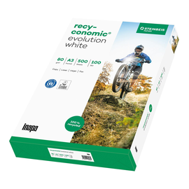 Kopierpapier Steinbeis No4 Evolution White A3 80g 100er Weiße Recyconomic PCF 135CIE EU-Ecolabel Blauer Engel (PACK=500 BLATT) Produktbild