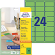 Etiketten Inkjet+Laser+Kopier 63,5x33,9mm auf A4 Bögen grün wiederablösbar Zweckform L6033-20 (PACK=480 STÜCK) Produktbild Additional View 1 S