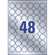 Typenschild-Etiketten Laser+Kopier ø 30mm auf A4 Bögen silber Polyester Zweckform L6129-20 (PACK=800 STÜCK) Produktbild Additional View 2 S