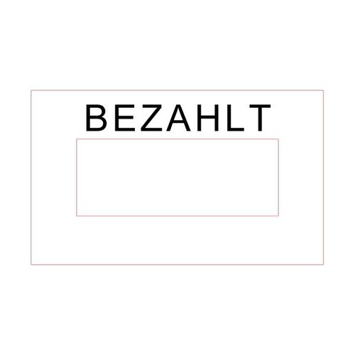 Datumstempel -Bezahlt- Printy Dater selbstfärbend Schrifthöhe Datum 3,8mm blau-rot Trodat 4850/L2 Produktbild Additional View 2 L