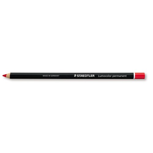 Trockenmarker Lumocolor permanent Glasochrom rot Staedtler 10820-2 Produktbild Front View L