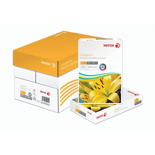 Kopierpapier Xerox Colotech+ A4 100g weiß ECF FSC EU-Ecolabel 168CIE (PACK=500 BLATT) Produktbild Front View L