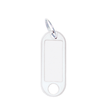 Schlüsselanhänger mit Ring und auswech- selbaren Etiketten 52x21x3mm weiß Wedo Kunststoff 262.8018.00 Produktbild