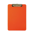 Klemmbrett mit Bügelklemme kurze Seite A4 transparent orange Kunststoff Maul 23406-41 Produktbild