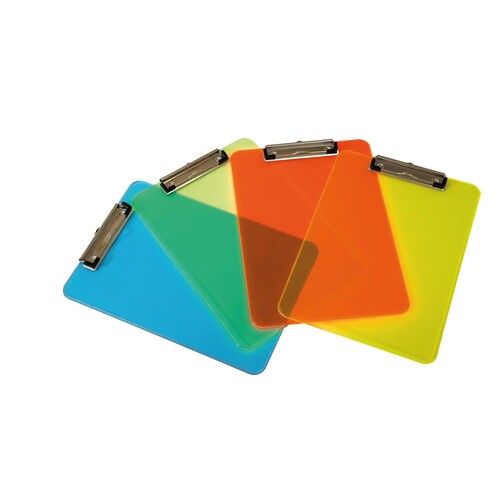 Klemmbrett mit Bügelklemme kurze Seite A4 transparent grün Kunststoff Maul 23406-51 Produktbild Additional View 2 L