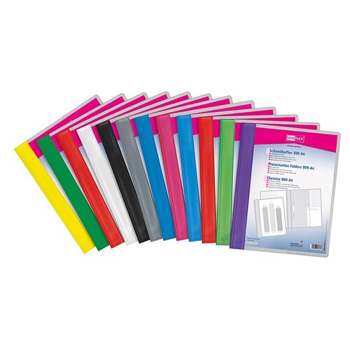 Schnellhefter Veloform Vorderdeckel transparent mit Innentasche A4 überbreit orange PVC Veloflex 4741030 Produktbild Additional View 1 L