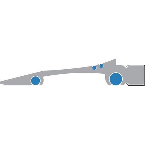 Lineal 50cm Skala mit Gummieinlage silber Aluminium Wedo 525450 Produktbild Additional View 1 L