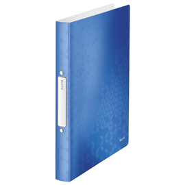 Ringbuch WOW A4 2Ringe Ringe-Ø25mm bis 190Blatt blau metallic PP Leitz 4257-00-36 Produktbild