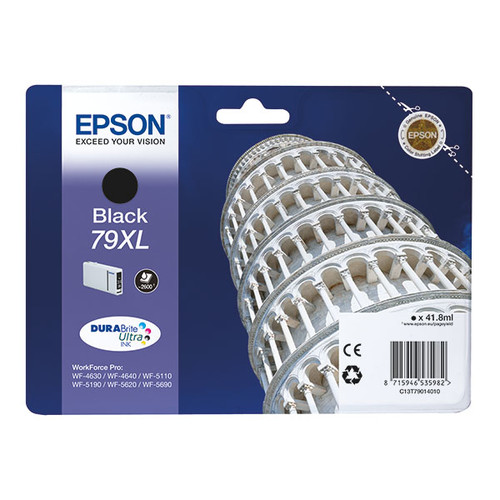 Tintenpatrone 79XL für Epson Stylus WorkForce Pro WF4600 41,8ml schwarz  Epson T790140 kaufen | Tintenpatronen und Druckköpfe bei