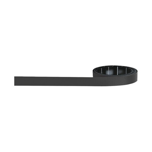 Magnetband 1m x 10mm schwarz beschriftbar Magnetoplan 1261012 Produktbild Front View L