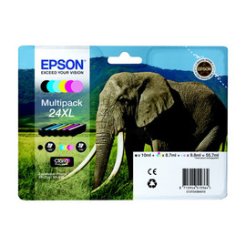 Tintenpatrone 24XL für Expression Photo XP-750/760/850/860-950 Multipack 6-farbig Epson T24384011 (PACK=6 STÜCK) Produktbild