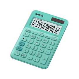 Taschenrechner 12-stelliges LC-Display grün Casio MS-20 UC GN Solar-/ Batteriebetrieb 22,1x104,5x149,5mm Produktbild