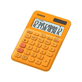 Taschenrechner 12-stelliges LC-Display 22,1x104,5x149,5mm orange Solar-/ Batteriebetrieb Casio MS-20 UC RG Produktbild