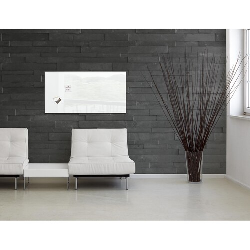 Glas-Magnetboard artverum 910x460x15mm super-weiß inkl. Magnete Sigel GL146 Produktbild Additional View 3 L