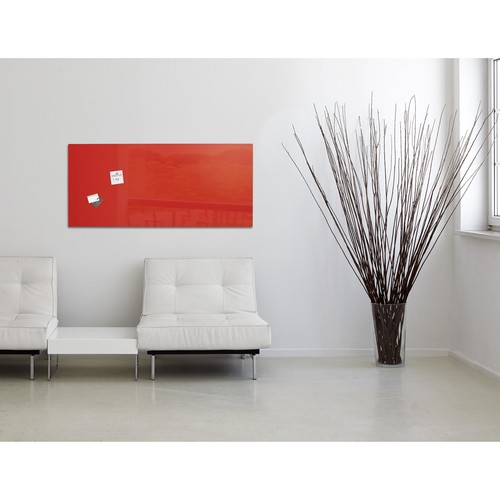 Glas-Magnetboard artverum 910x460x15mm rot inkl. Magnete Sigel GL147 Produktbild Additional View 6 L