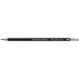 Bleistift 9000 B mit Radierer sechskant Faber Castell 119201 Produktbild