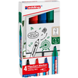 Flipchartmarker 383/4S Etui 1-5mm Keilspitze sortiert Edding 4-383-4-2 (SET=4 STÜCK) Produktbild