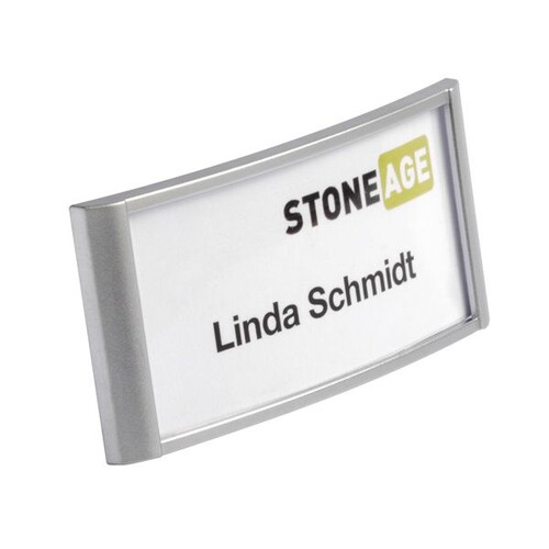 Namensschild mit Magnet 34x74mm silber Durable 8542-23 (PACK=10 STÜCK) Produktbild Front View L