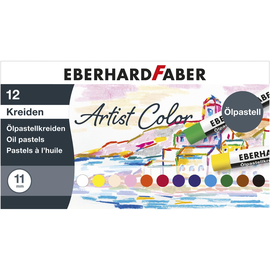 Öl-Pastellkreiden Kartonetui farbig sortiert Eberhard Faber 522012 (ETUI=12 STÜCK) Produktbild