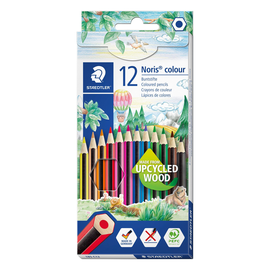 Farbstifte Noris Colour sechskant Kartonetui sortiert Staedtler 185C12 (ETUI=12 STÜCK) Produktbild