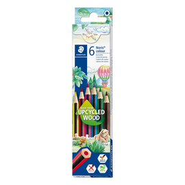 Farbstifte Noris Colour sechskant Kartonetui sortiert Staedtler 185C6 (ETUI=6 STÜCK) Produktbild