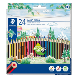 Farbstifte Noris Colour sechskant Kartonetui sortiert Staedtler 185C24 (ETUI=24 STÜCK) Produktbild