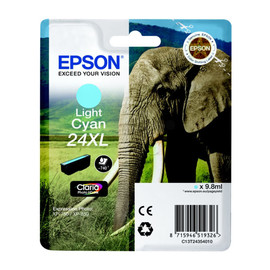 Tintenpatrone 24XL für Expression Photo XP-750/760/850/860-950 9,8ml cyan hell Epson T243540 Produktbild