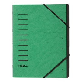 Ordnungsmappe mit 7 Fächern grün Karton 40058-03 Produktbild