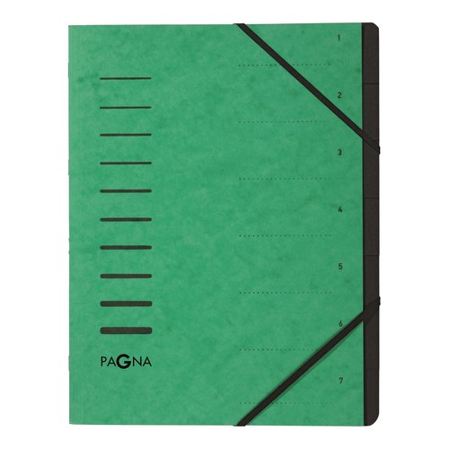 Ordnungsmappe mit 7 Fächern grün Karton 40058-03 Produktbild