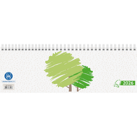 Querterminkalender 2026 UWS 29,1x10cm 1Woche/1Seite Glocken 50-719418 Wire-O-Bindung Produktbild