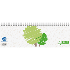 Querkalender 2026 29,5x10,5cm 1Woche/2Seiten Spiralbindung UWS Glocken 50-72341 Produktbild