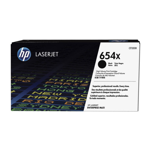 Toner 654X für Color LaserJet Enterprise M650/M651 20500 Seiten schwarz HP CF330X Produktbild Front View L