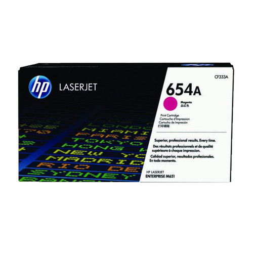 Toner 654A für Color LaserJet Enterprise M650/M651 15000 Seiten magenta HP CF333A Produktbild Front View L