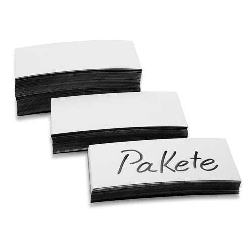 Magnetetiketten 100x20x0,6mm weiß Magnetoplan 1532706 (PACK=100 STÜCK) Produktbild Front View L