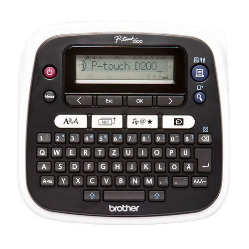 Beschriftungsgerät P-Touch D200BW inkl. Schriftband für TZe-Bänder Brother PTD200BWZG1 Produktbild