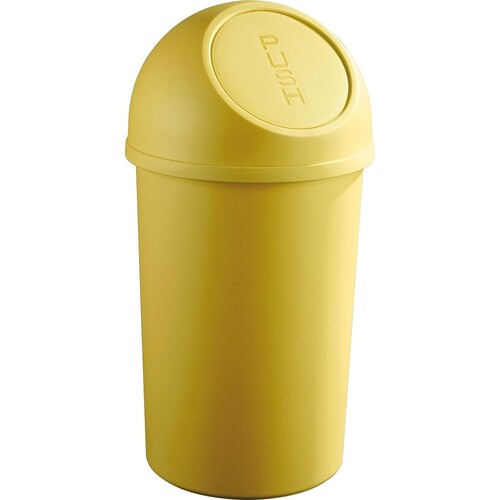 Abfallbehälter mit Push-Einwurfklappe 45l gelb Helit H2401318 Produktbild Front View L