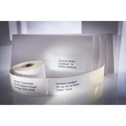 Adress-Etiketten 36x89mm 260Etiketten pro Rolle weiß permanent Zweckform AS0722400 (PACK=2 STÜCK) Produktbild Additional View 1 L