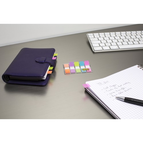 Haftstreifen Post-it Index Mini 11,9x43,2mm 5 Leuchtfarben transparent 3M 683-5CB2 (PACK=5x 20 STÜCK) Produktbild Additional View 2 L