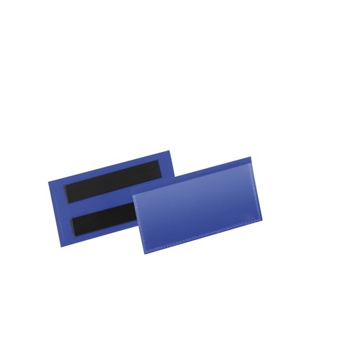 Etikettentaschen 100x38mm dunkelblau magnetisch Durable 1741-07 (PACK=50 STÜCK) Produktbild Front View L