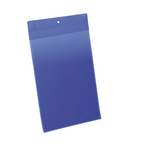 Neodym Magnettaschen A4 hoch dunkelblau magnetisch Durable 1747-07 (PACK=10 STÜCK) Produktbild Front View L