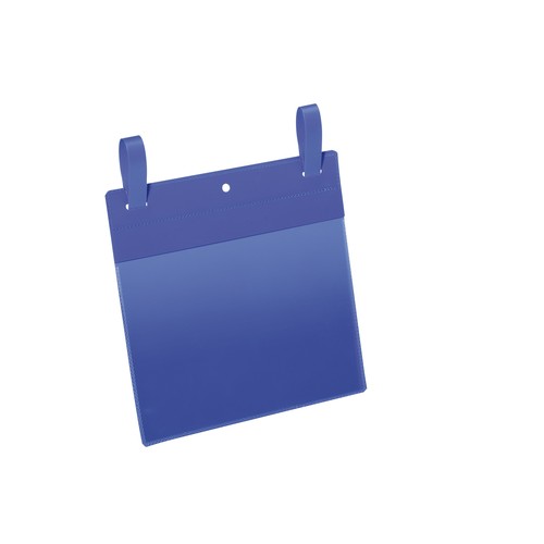 Gitterboxtaschen mit Laschen A5 quer dunkelblau Durable 1749-07 (PACK=50 STÜCK) Produktbild Front View L