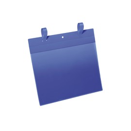 Gitterboxtaschen mit Laschen A4 quer dunkelblau Durable 1751-07 (PACK=50 STÜCK) Produktbild
