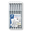Tuschezeichner Pigment-Liner 308 Etui 0,05/0,1/0,2/0,3/0,5/0,8 Staedtler 308SB6P (PACK=4+2 STÜCK GRATIS) Produktbild Additional View 1 S
