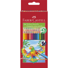 Farbstifte Triangular dreikant Kartonetui sortiert Faber Castell 116544 (PACK=24 STÜCK) Produktbild