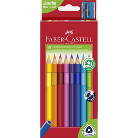 Farbstifte Triangular dreikant Jumbo Kartonetui sortiert Faber Castell 116510 (PACK=10 STÜCK) Produktbild